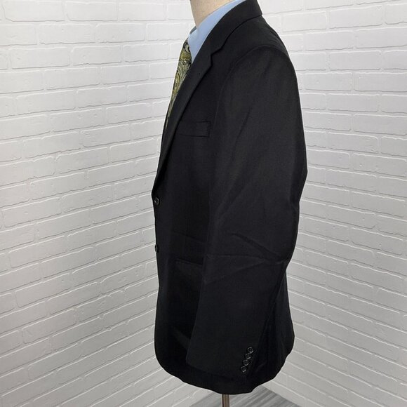 Jos A Bank Blazer Men 40R Black Gray Herringbone Signature Silk Camel Hair - Picture 3 of 12